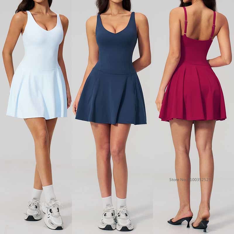 Women Quick-dry Sleeveless Spo - Outdoor Sport Dress 评论和价格