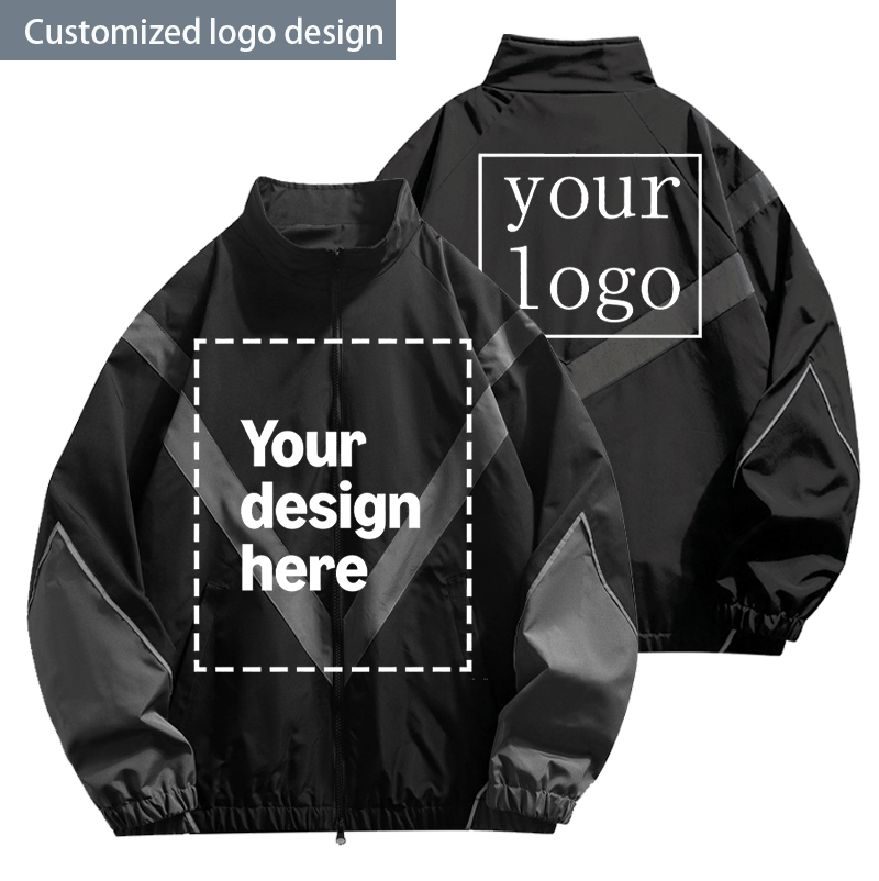 Men's Zipper Stand-Collar Raci - Outdoor Sport Logo 评论和价格