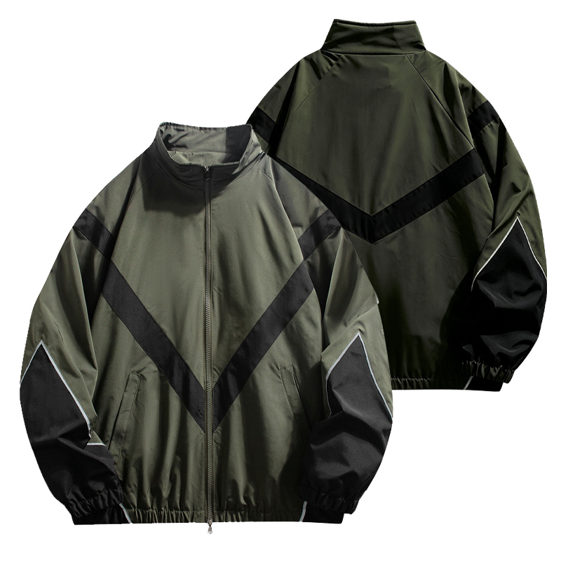 Men's Zipper Stand-Collar Raci - Outdoor Sport Logo 评论和价格