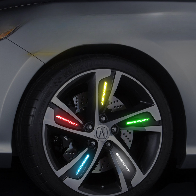 4Pcs Universal Reflective Rim  - Outdoor Sport Logo 评论和价格