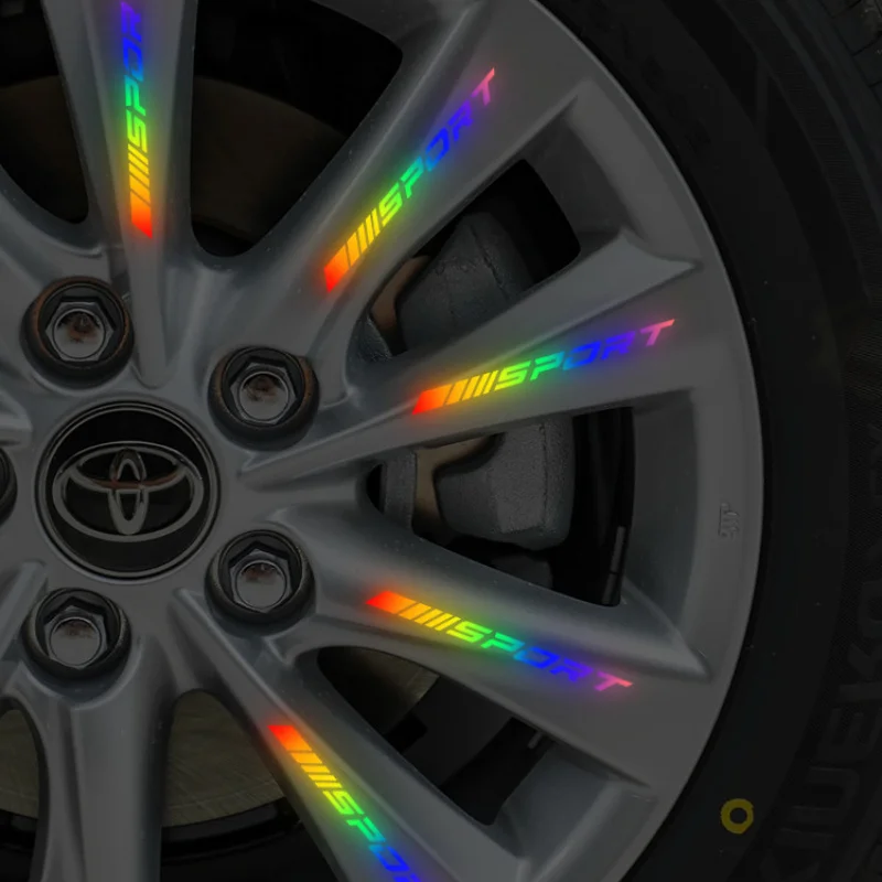 4Pcs Universal Reflective Rim  - Outdoor Sport Logo 评论和价格